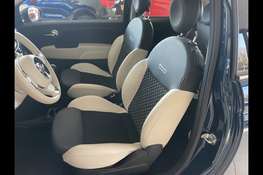 Fiat 500C 1.0 Hybrid dolcivita Airco - Cruise control - Parkeersensoren achter - Open dak - Bluetooth - Navigatiesysteem - Mistlampen voor - Stuur multifunctioneel - Elektrische ramen voor - Stuur leder - Licht metalen vel
