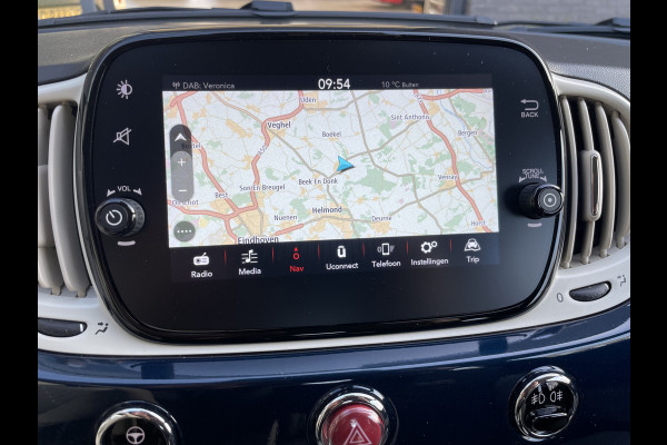 Fiat 500C 1.0 Hybrid dolcivita Airco - Cruise control - Parkeersensoren achter - Open dak - Bluetooth - Navigatiesysteem - Mistlampen voor - Stuur multifunctioneel - Elektrische ramen voor - Stuur leder - Licht metalen vel