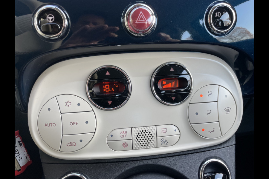Fiat 500C 1.0 Hybrid dolcivita Airco - Cruise control - Parkeersensoren achter - Open dak - Bluetooth - Navigatiesysteem - Mistlampen voor - Stuur multifunctioneel - Elektrische ramen voor - Stuur leder - Licht metalen vel
