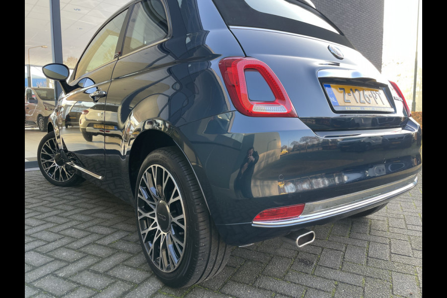 Fiat 500C 1.0 Hybrid dolcivita Airco - Cruise control - Parkeersensoren achter - Open dak - Bluetooth - Navigatiesysteem - Mistlampen voor - Stuur multifunctioneel - Elektrische ramen voor - Stuur leder - Licht metalen vel