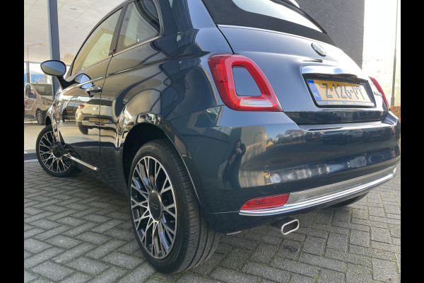 Fiat 500C 1.0 Hybrid dolcivita Airco - Cruise control - Parkeersensoren achter - Open dak - Bluetooth - Navigatiesysteem - Mistlampen voor - Stuur multifunctioneel - Elektrische ramen voor - Stuur leder - Licht metalen vel