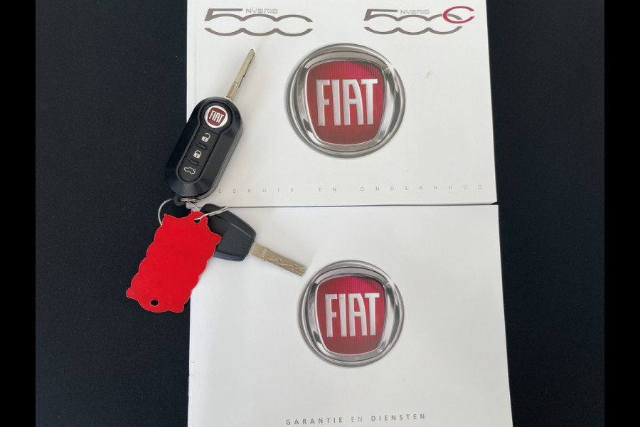 Fiat 500C 1.0 Hybrid dolcivita Airco - Cruise control - Parkeersensoren achter - Open dak - Bluetooth - Navigatiesysteem - Mistlampen voor - Stuur multifunctioneel - Elektrische ramen voor - Stuur leder - Licht metalen vel