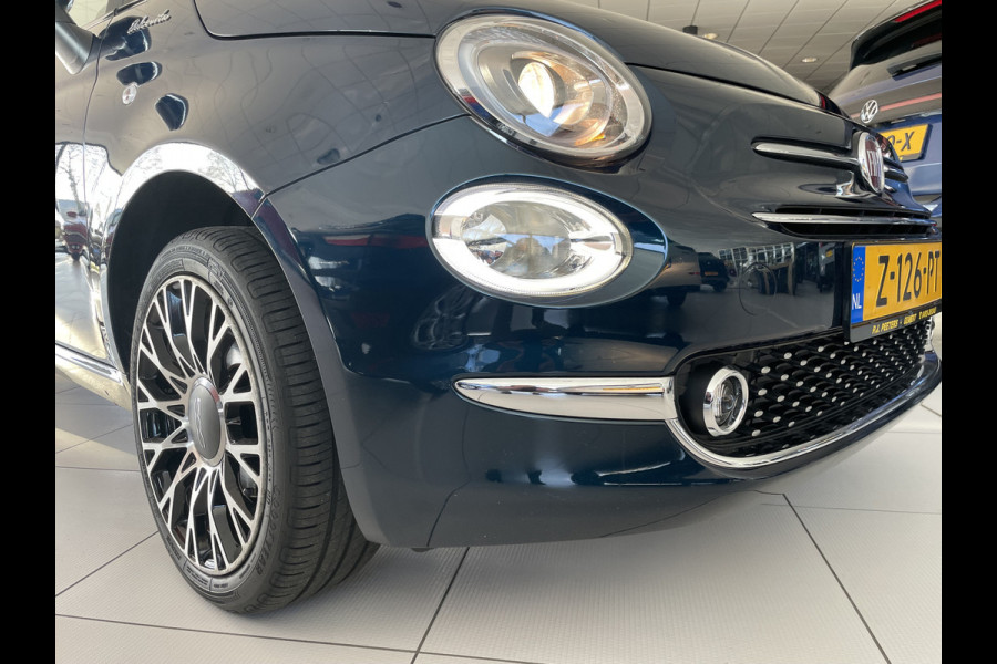 Fiat 500C 1.0 Hybrid dolcivita Airco - Cruise control - Parkeersensoren achter - Open dak - Bluetooth - Navigatiesysteem - Mistlampen voor - Stuur multifunctioneel - Elektrische ramen voor - Stuur leder - Licht metalen vel