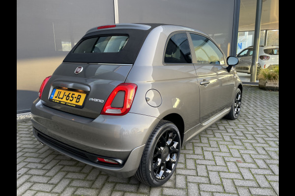 Fiat 500C 1.0 Hybrid sport Airco - Cruise control - Open dak - Parkeersensoren achter - Mistlampen voor - Stuur leder - Stuur multifunctioneel - Bluetooth - Licht metalen velgen 15 inch