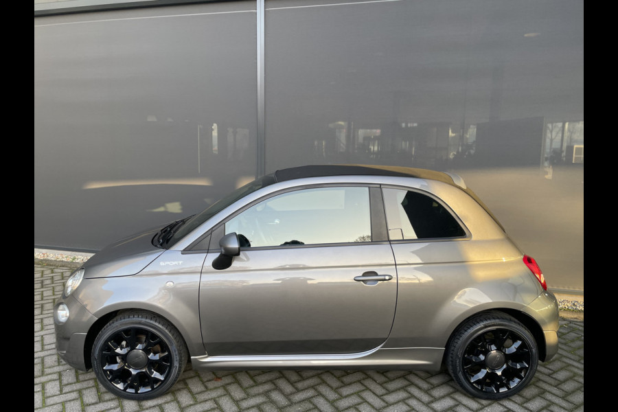 Fiat 500C 1.0 Hybrid sport Airco - Cruise control - Open dak - Parkeersensoren achter - Mistlampen voor - Stuur leder - Stuur multifunctioneel - Bluetooth - Licht metalen velgen 15 inch