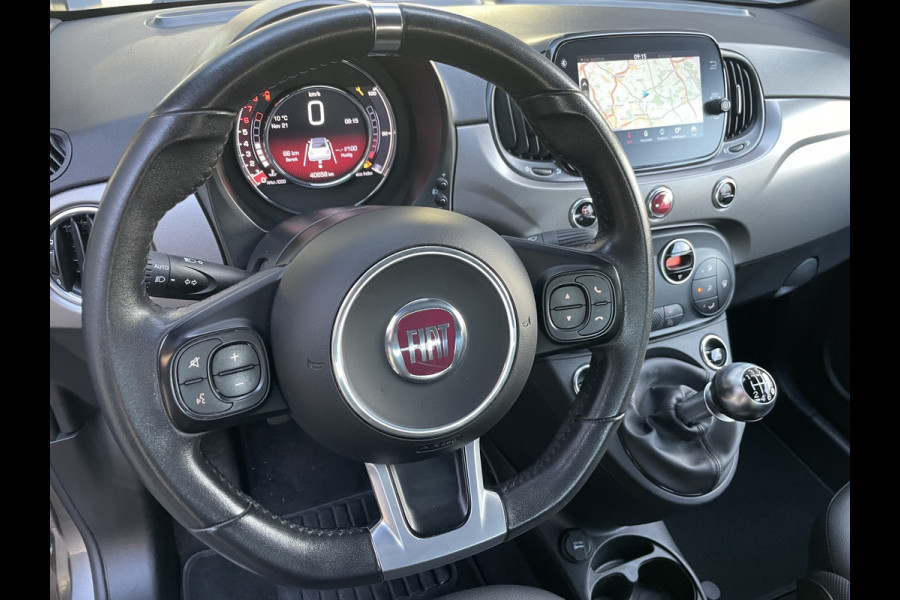 Fiat 500C 1.0 Hybrid sport Airco - Cruise control - Open dak - Parkeersensoren achter - Mistlampen voor - Stuur leder - Stuur multifunctioneel - Bluetooth - Licht metalen velgen 15 inch