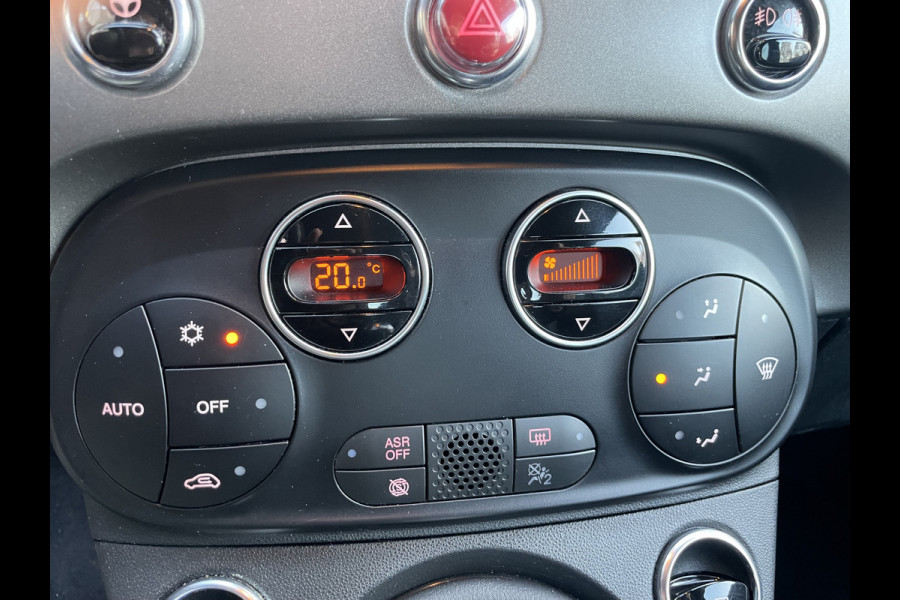 Fiat 500C 1.0 Hybrid sport Airco - Cruise control - Open dak - Parkeersensoren achter - Mistlampen voor - Stuur leder - Stuur multifunctioneel - Bluetooth - Licht metalen velgen 15 inch