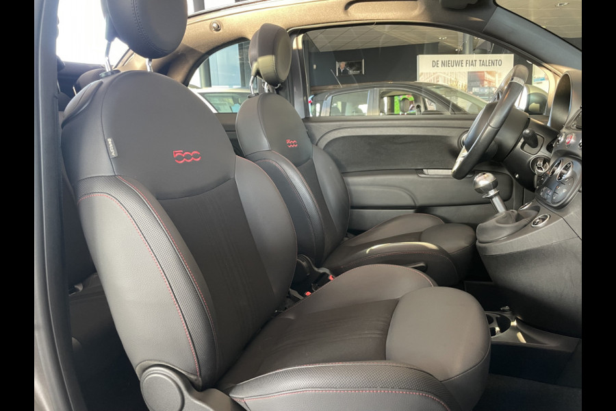 Fiat 500C 1.0 Hybrid sport Airco - Cruise control - Open dak - Parkeersensoren achter - Mistlampen voor - Stuur leder - Stuur multifunctioneel - Bluetooth - Licht metalen velgen 15 inch