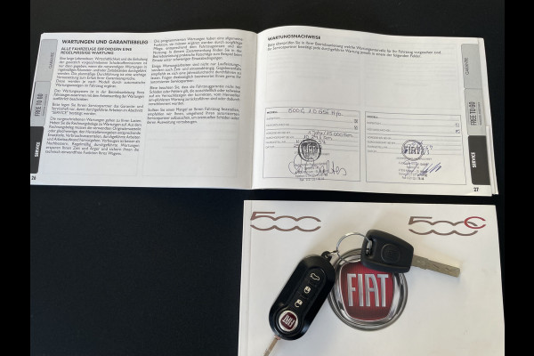 Fiat 500C 1.0 Hybrid sport Airco - Cruise control - Open dak - Parkeersensoren achter - Mistlampen voor - Stuur leder - Stuur multifunctioneel - Bluetooth - Licht metalen velgen 15 inch