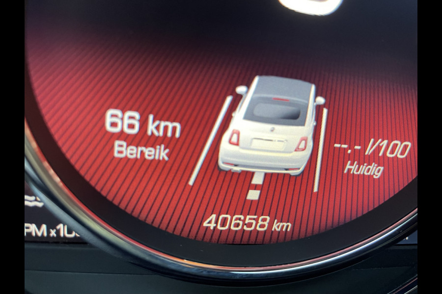 Fiat 500C 1.0 Hybrid sport Airco - Cruise control - Open dak - Parkeersensoren achter - Mistlampen voor - Stuur leder - Stuur multifunctioneel - Bluetooth - Licht metalen velgen 15 inch