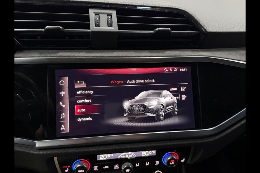 Audi RSQ3 Sportback 2.5 TFSI Quattro 400PK MATRIX+LED/VIRTUAL/PANO/LEER+S.VERWARMING/B&O/21"LMV/360/LINE/ACC/ECC/12 MDN GARANTIE!