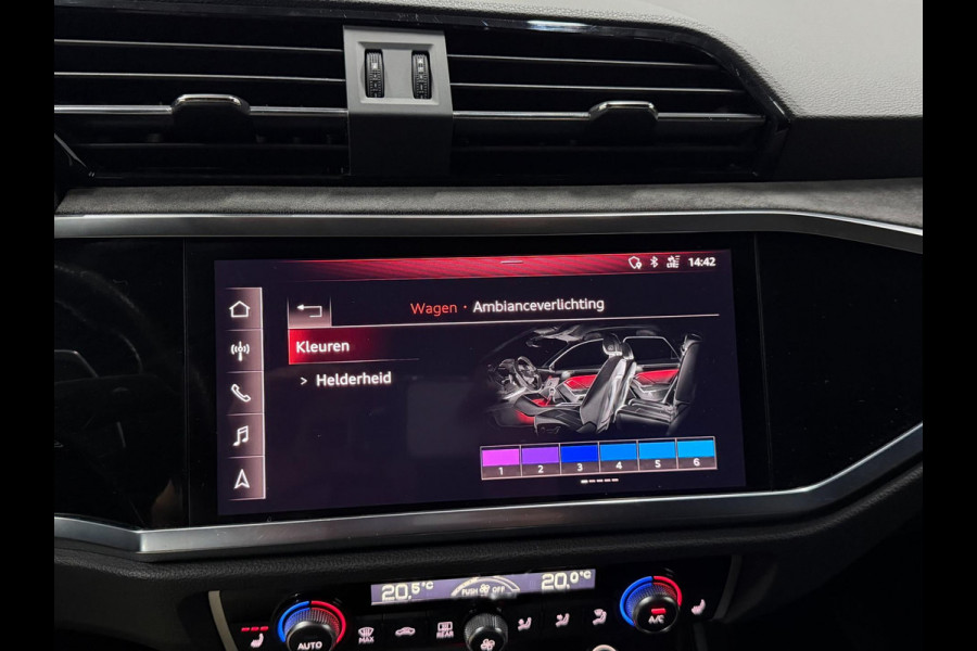 Audi RSQ3 Sportback 2.5 TFSI Quattro 400PK MATRIX+LED/VIRTUAL/PANO/LEER+S.VERWARMING/B&O/21"LMV/360/LINE/ACC/ECC/12 MDN GARANTIE!
