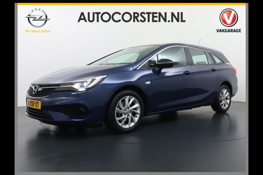 Opel Astra Sports Tourer 1.4T 145pk Navi Camera Lane-dep. Keyless 1/2Leer CruiseControl Led Bluetooth Pdc Apple/Android Aut.Verlichting Isofix Elek.Ramen Ecc Tel. Usb 16''LM Business Elegance