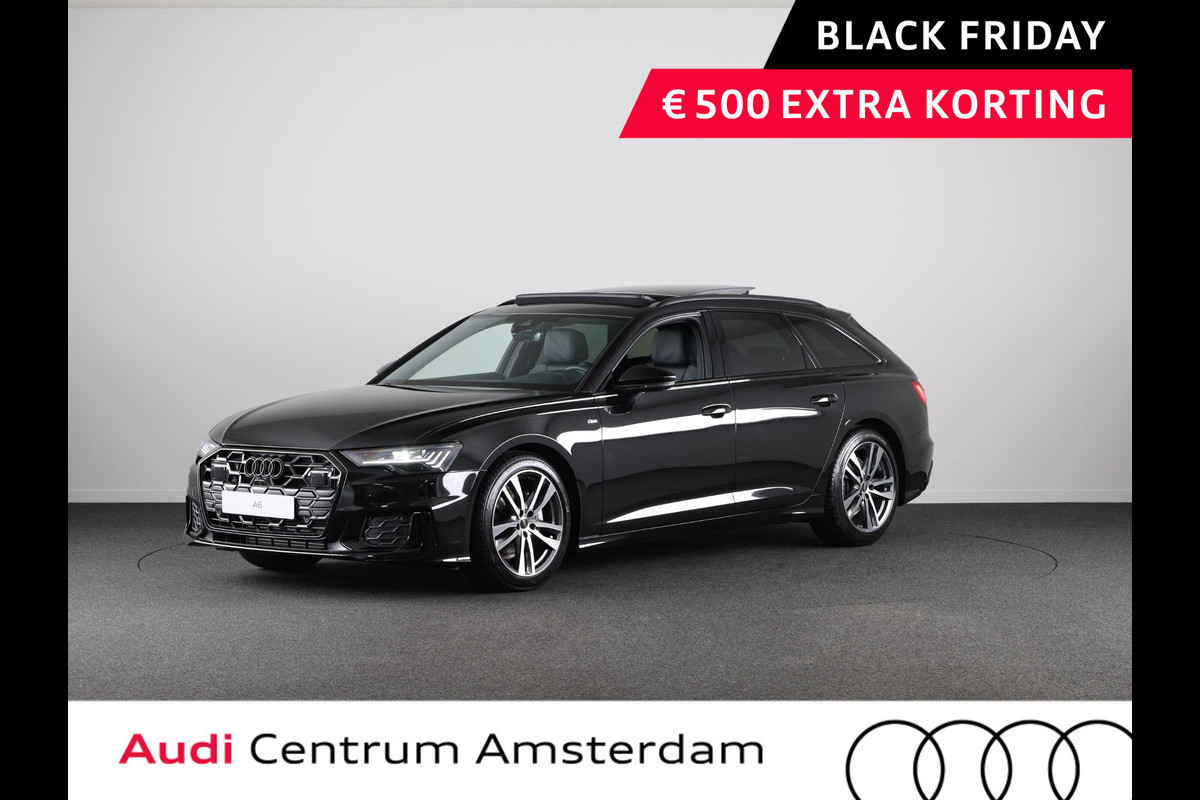 Audi A6 Avant 40 TFSI S edition Competition 204pk | Private lease vanaf € 1.140,- per maand | Panoramadak, achteruitrijcamera, Optiekpakket zwart plus, stoelverwarming voorin, variabele hoofdsteunen