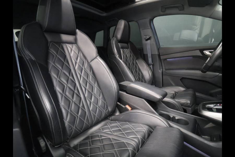 Audi Q4 e-tron 35 Launch edition Advanced Plus 55 kWh SOH 94% [SCHUIFKANTELDAK, APPLE CARPLAY, ANDROID, ADAPTIVE CRUISE, VOL LEDER, CAMERA, STOELVERWARMING, LEDVERLICHTING, CLIMATE, NIEUWSTAAT]