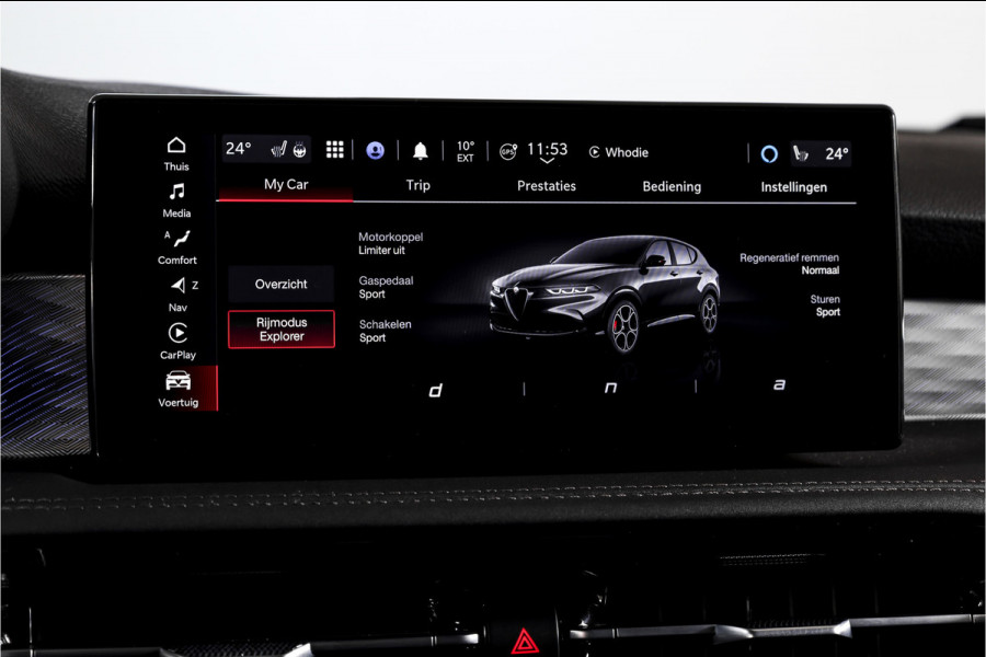 Alfa Romeo Tonale 1.5T Hybrid Veloce - Automaat Orig. NL | Dig. Cockpit | Adapt. Cruise | Stoel-+Stuurverw. | PDC | Camera | NAV + App. Connect | ECC | Elek. Klep | DAB | LM 20" |