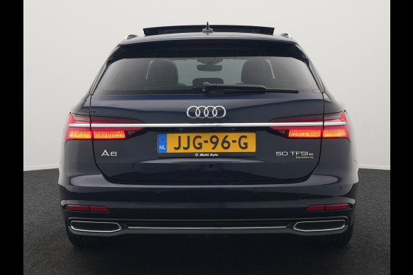 Audi A6 Avant 50 TFSI e quattro S Line Panodak Plug In Hybrid 300pk PHEV | Trekhaak | Head Up | Bang & Olufsen | Lederen Sportstoelen Verwarmd | Adaptive Cruise | Apple Carplay | Camera | Blis | Navigatie | Virtual | DAB |