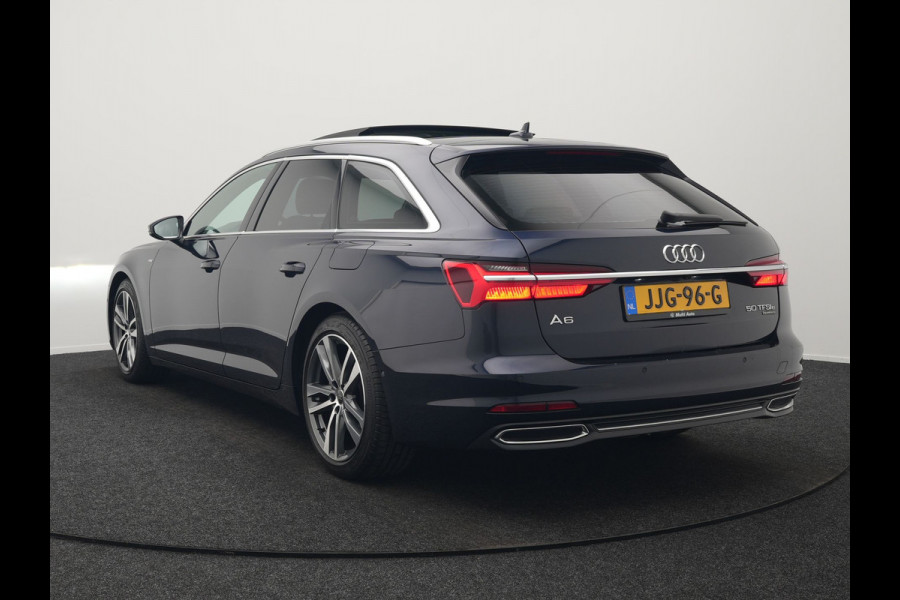 Audi A6 Avant 50 TFSI e quattro S Line Panodak Plug In Hybrid 300pk PHEV | Trekhaak | Head Up | Bang & Olufsen | Lederen Sportstoelen Verwarmd | Adaptive Cruise | Apple Carplay | Camera | Blis | Navigatie | Virtual | DAB |