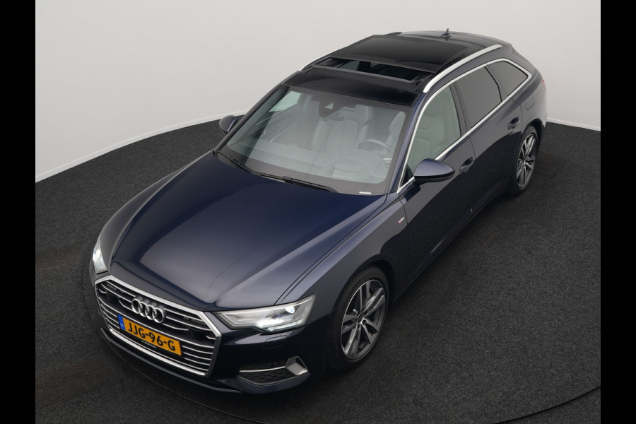 Audi A6 Avant 50 TFSI e quattro S Line Panodak Plug In Hybrid 300pk PHEV | Trekhaak | Head Up | Bang & Olufsen | Lederen Sportstoelen Verwarmd | Adaptive Cruise | Apple Carplay | Camera | Blis | Navigatie | Virtual | DAB |