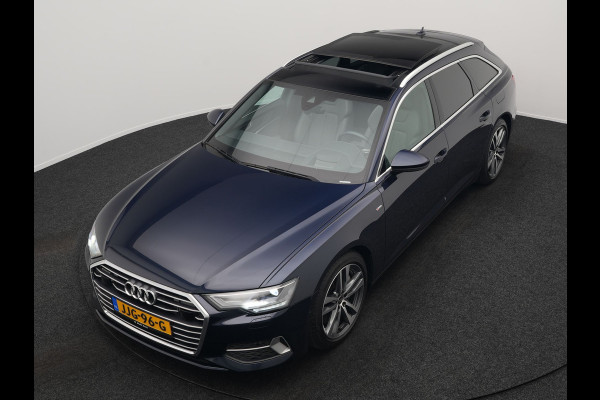 Audi A6 Avant 50 TFSI e quattro S Line Panodak Plug In Hybrid 300pk PHEV | Trekhaak | Head Up | Bang & Olufsen | Lederen Sportstoelen Verwarmd | Adaptive Cruise | Apple Carplay | Camera | Blis | Navigatie | Virtual | DAB |