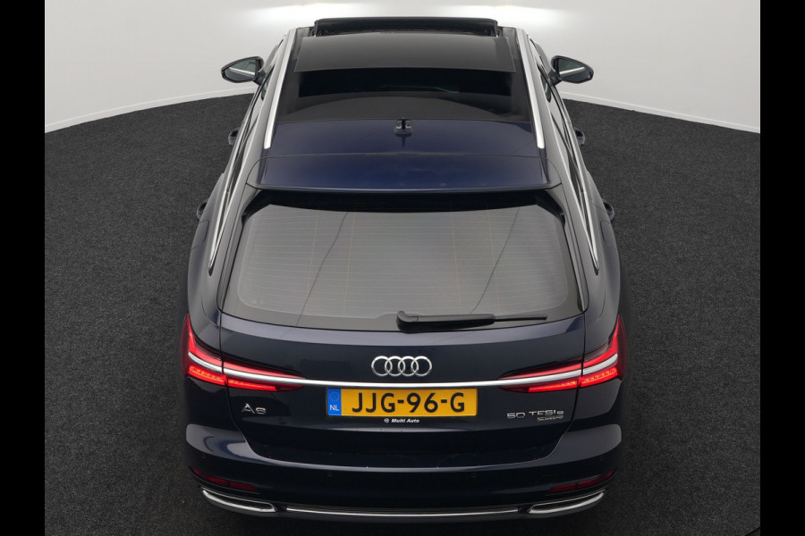 Audi A6 Avant 50 TFSI e quattro S Line Panodak Plug In Hybrid 300pk PHEV | Trekhaak | Head Up | Bang & Olufsen | Lederen Sportstoelen Verwarmd | Adaptive Cruise | Apple Carplay | Camera | Blis | Navigatie | Virtual | DAB |
