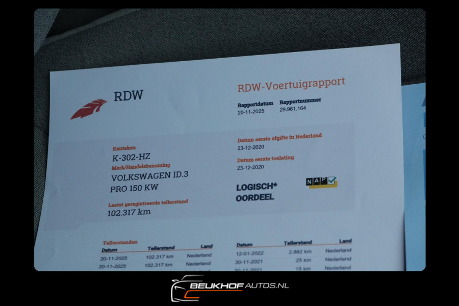 Volkswagen ID.3 Business 58 kWh Soh92% Trekhaak Carplay Cam