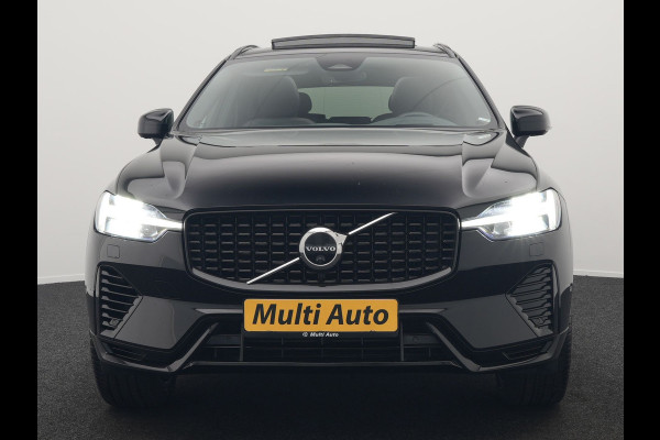 Volvo XC60 T6 AWD Ultimate Dark Long Range Plug In Hybrid 350pk Dealer O.H. PHEV | Panodak | Adaptive Cruise | Head Up | 360 Camera | Lederen Sportstoelen Memory & Verwarmd | 21"L.M | Google Assistent | Stuur Verwarmd | DAB |