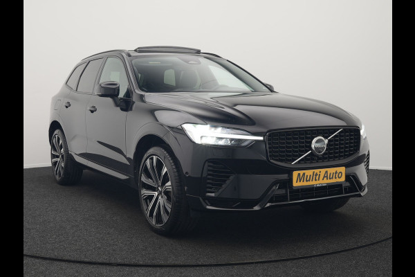 Volvo XC60 T6 AWD Ultimate Dark Long Range Plug In Hybrid 350pk Dealer O.H. PHEV | Panodak | Adaptive Cruise | Head Up | 360 Camera | Lederen Sportstoelen Memory & Verwarmd | 21"L.M | Google Assistent | Stuur Verwarmd | DAB |