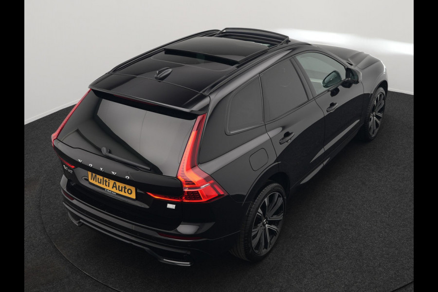 Volvo XC60 T6 AWD Ultimate Dark Long Range Plug In Hybrid 350pk Dealer O.H. PHEV | Panodak | Adaptive Cruise | Head Up | 360 Camera | Lederen Sportstoelen Memory & Verwarmd | 21"L.M | Google Assistent | Stuur Verwarmd | DAB |