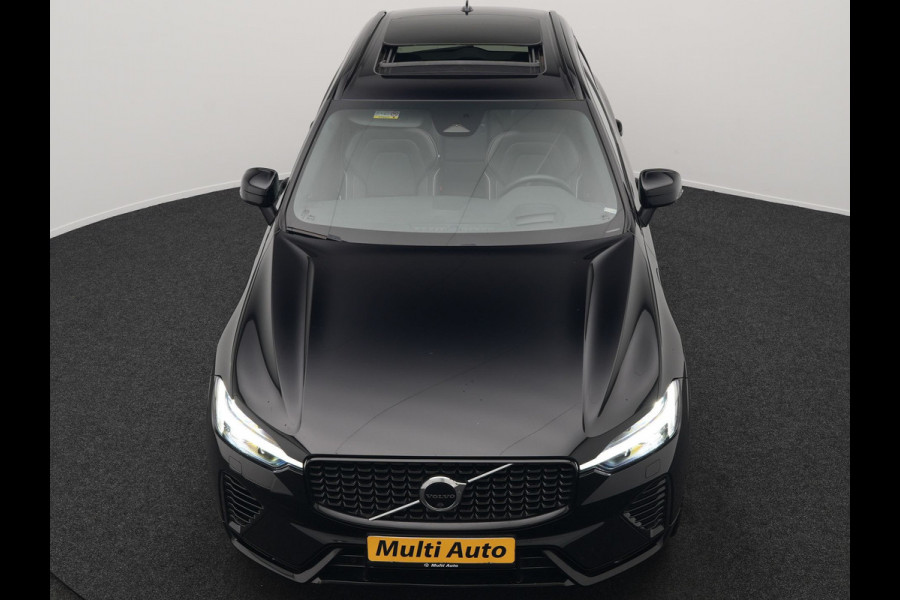 Volvo XC60 T6 AWD Ultimate Dark Long Range Plug In Hybrid 350pk Dealer O.H. PHEV | Panodak | Adaptive Cruise | Head Up | 360 Camera | Lederen Sportstoelen Memory & Verwarmd | 21"L.M | Google Assistent | Stuur Verwarmd | DAB |