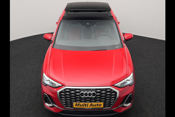 Audi Q3 Sportback 45 TFSI e S Line Plug In Hybrid 245pk Dealer O.H PHEV | Panodak | Adaptive Cruise | Lederen Sportstoelen Memory & Verwarmd | Sfeerverlichting | Camera | Virtual | Blis | Navigatie | DAB |
