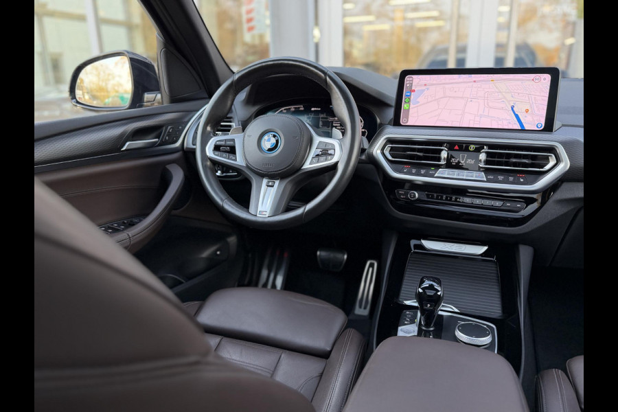 BMW X3 xDrive30e High Ex. M-Sport |Pano|Leer|Memory|360Cam|HUD|HIFI|Trekhaak|Tansanit