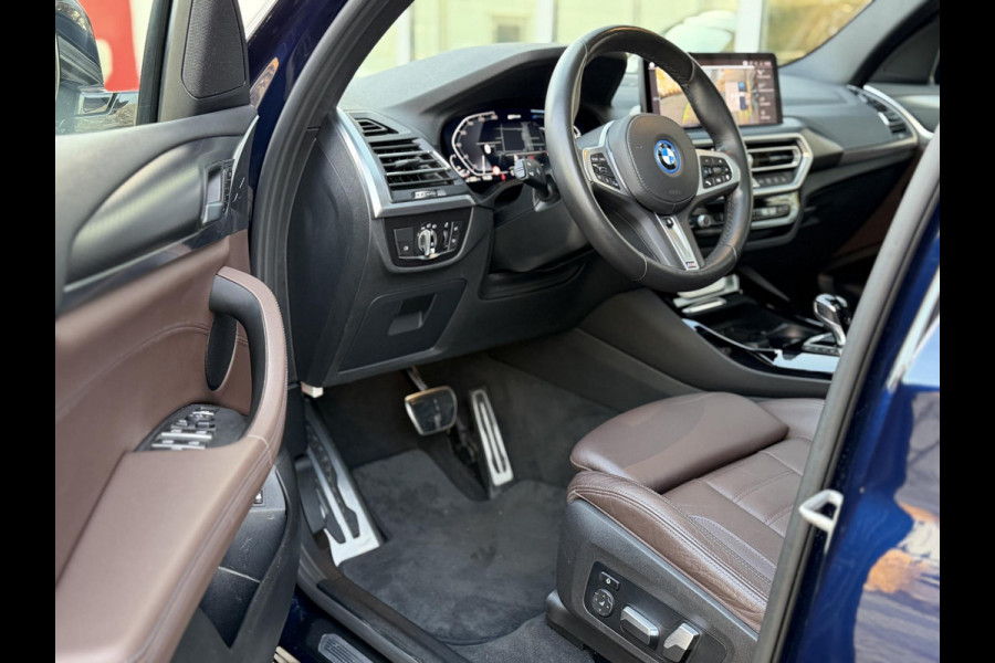 BMW X3 xDrive30e High Ex. M-Sport |Pano|Leer|Memory|360Cam|HUD|HIFI|Trekhaak|Tansanit