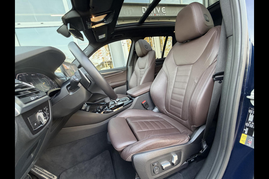 BMW X3 xDrive30e High Ex. M-Sport |Pano|Leer|Memory|360Cam|HUD|HIFI|Trekhaak|Tansanit