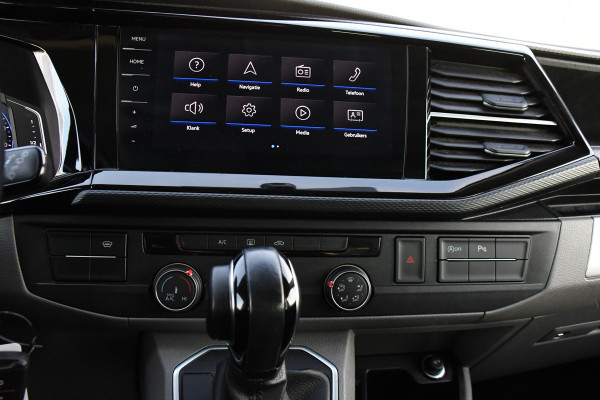 Volkswagen Transporter 2.0 TDI L2H1 30 DC Bulli Black Edition Virtual, Adaptie cruise, Camera, Carplay, 199pk, Sensoren, Automaat, Leder, Trekhaak, LED, 2 x Schuifdeur, Uniek!