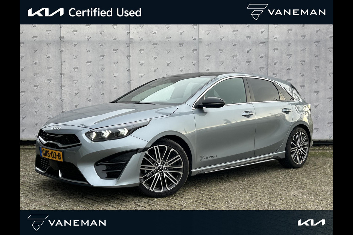 Kia Ceed 1.5 T-GDi GT-PlusLine Panoramadak | Camera | Navi | Stuur-/Stoelverwarming | Leder/Alcantara | 17" Velgen | Clima | Apple CarPlay/Android Auto | Key-Less | PDC | Cruise | LED |