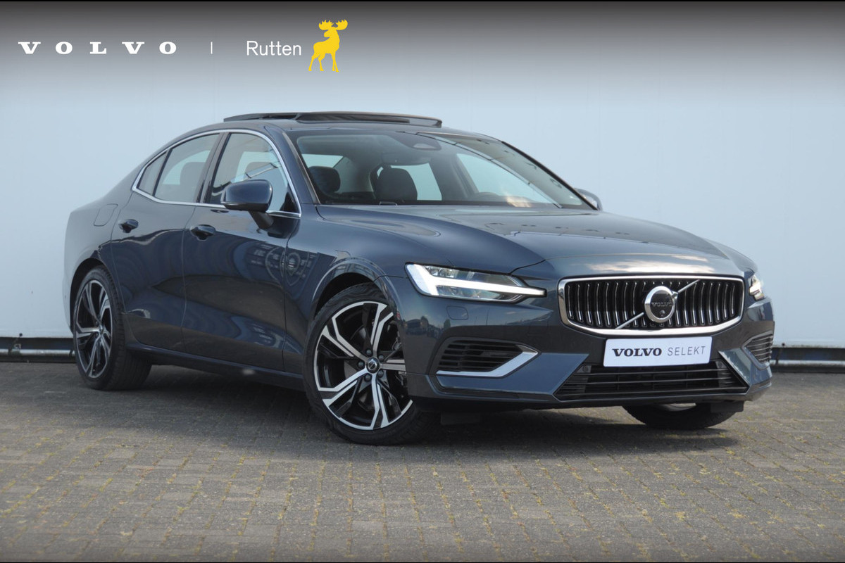 Volvo S60 T6 350PK Automaat Recharge Ultimate Bright / Head-up display / Harman Kardon audio / Panoramadak / BLIS / Elektrisch bedienbare voorstoelen / Memory seats / Verwarmbare stoelen / Keyless entry /
