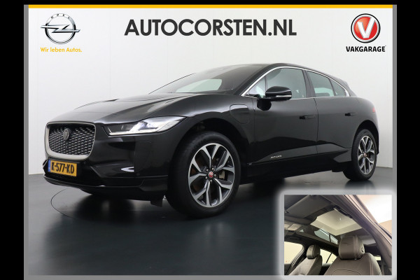 Jaguar I-PACE EV320 SE 90kWh 3Fase ! SOH 95,5% AWD Leer Pano-dak Meridian™ Hifi Memory Navi Ecc 3D-Surround Camera Cruise Control Business Pac Apple Carplay Android Auto Stoel+Stuur+Voorruitverwarming Led Origineel Nederlandse Auto Nieuwprijs €76.050,- Deze kan thuis wél met 11kw/uur laden