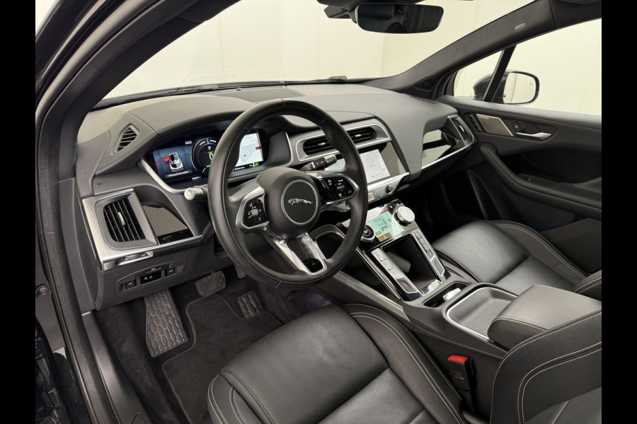 Jaguar I-PACE EV320 SE 90kWh 3Fase ! SOH 95,5% AWD Leer Pano-dak Meridian™ Hifi Memory Navi Ecc 3D-Surround Camera Cruise Control Business Pac Apple Carplay Android Auto Stoel+Stuur+Voorruitverwarming Led Origineel Nederlandse Auto Nieuwprijs €76.050,- Deze kan thuis wél met 11kw/uur laden