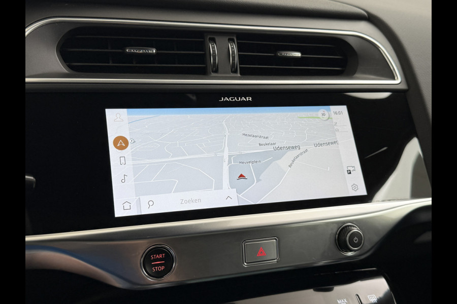 Jaguar I-PACE EV320 SE 90kWh 3Fase ! SOH 95,5% AWD Leer Pano-dak Meridian™ Hifi Memory Navi Ecc 3D-Surround Camera Cruise Control Business Pac Apple Carplay Android Auto Stoel+Stuur+Voorruitverwarming Led Origineel Nederlandse Auto Nieuwprijs €76.050,- Deze kan thuis wél met 11kw/uur laden