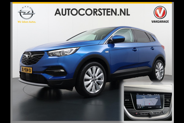 Opel Grandland X T131pk Navi Trekhaak Executive Dual-Ecc Apple Carplay Android PDC-a+v Park-Assist Distr.-Riem bij 61.000km vervangen Chroompakket Priv.Glass Volledig dealer onderhouden, laatste beurt bij 61.000km 1400kg trekvermogen.  EURO6