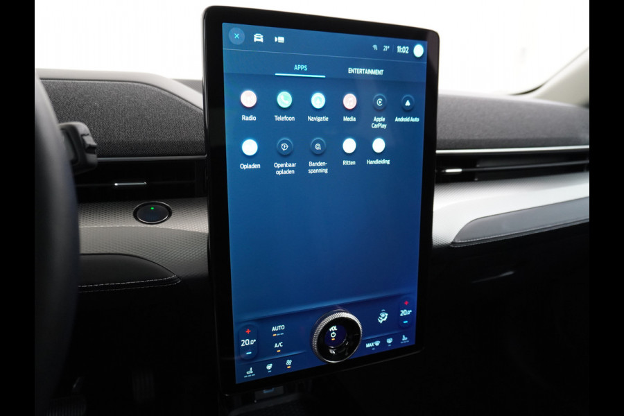 Ford Mustang Mach-E Extended RWD 98kWh SOH 94% 301pk Leer Trekhaak Pano-Dak Adaptive Cruise Lane Centering/change Assist Stop&Go Apple Carpla Elektr.verst.Stoelen+Verwarmd Dual-ECC Fully Active Park Assist Elektr.Achterklep BLISS Driver Alert Warning Keyless Origineel Nederlandse Auto € 63.000- nieuw, Batterijgarantie 8 jaar of 160.000km vanaf nieuw