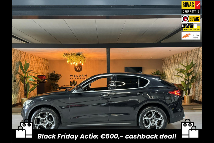 Alfa Romeo Stelvio 2.0 T AWD Super Garantie 280 PK Memory StuurVW StoelVW Elek Achterklep Leder PDC Led Cruise Clima Navi Rijklaar