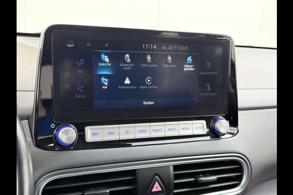 Hyundai Kona EV 64kWh SOH 100% Warmtepomp Head Up Display Adap.Cruise Navi Ecc Camera Apple Carplay Android Auto Pdc Fashion Lane Assist Dodehoekwaarschuwing Keyless Privacy Glas DAB FCA 1e Eigenaar Origineel Nederlandse Auto