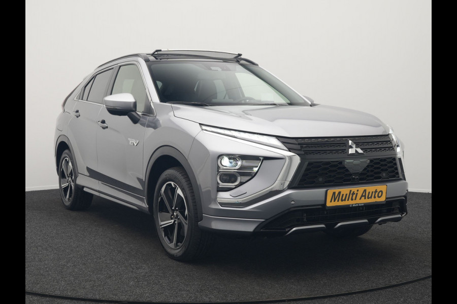 Mitsubishi Eclipse Cross 2.4 Instyle Plug In Hybrid 188pk Dealer O.H. PHEV | Trekhaak Afn. | Panodak | Head Up | Adaptive Cruise | 360 Camera | Lederen Sportstoelen & Stuur Verwarmd | Apple Carplay | Navigatie Via TomTom | Keyless | Blis | DAB |