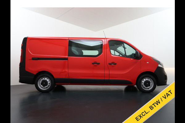 Opel Vivaro D126PK DC 5-Pers. Dubbele Cabine Navi Camera EURO 6 L2H1 Airco Trekhaak Cruise Control Pdc Sport EcoFlex 1.6CDTI Betonplex Vloer Wandbetimmering Schuifdeur 1e Eigenaar Origineel Nederlandse Auto