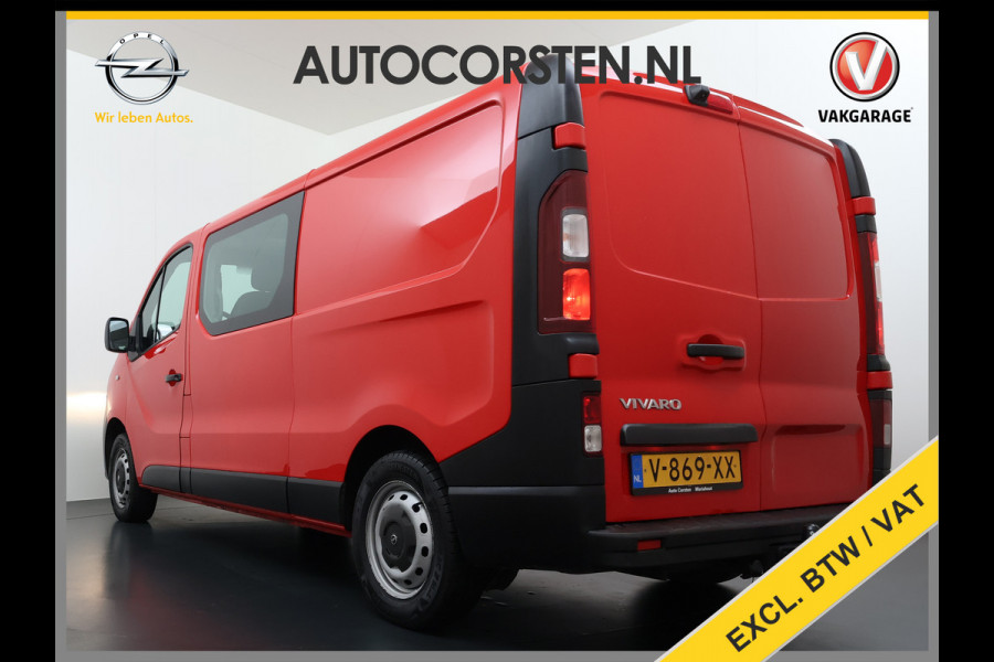 Opel Vivaro * Gereserveerd* 1.6CDTI 126PK L2H1 DC Dubbele Cabine 5-Persoons Navi Camera Airco Trekhaak Cruise Control Pdc Sport EcoFlex Betonplex Vloer Wandbetimmering Schuifdeur Euro 6 1e Eigenaar Origineel Nederlandse Auto