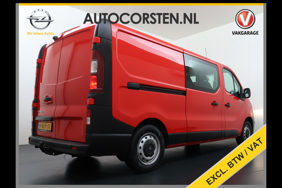 Opel Vivaro * Gereserveerd* 1.6CDTI 126PK L2H1 DC Dubbele Cabine 5-Persoons Navi Camera Airco Trekhaak Cruise Control Pdc Sport EcoFlex Betonplex Vloer Wandbetimmering Schuifdeur Euro 6 1e Eigenaar Origineel Nederlandse Auto