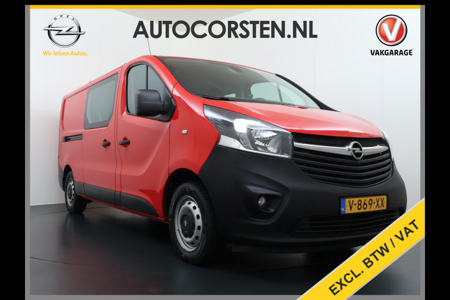 Opel Vivaro * Gereserveerd* 1.6CDTI 126PK L2H1 DC Dubbele Cabine 5-Persoons Navi Camera Airco Trekhaak Cruise Control Pdc Sport EcoFlex Betonplex Vloer Wandbetimmering Schuifdeur Euro 6 1e Eigenaar Origineel Nederlandse Auto