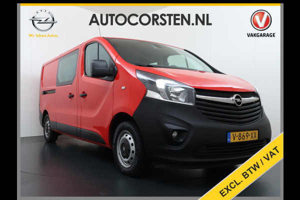 Opel Vivaro * Gereserveerd* 1.6CDTI 126PK L2H1 DC Dubbele Cabine 5-Persoons Navi Camera Airco Trekhaak Cruise Control Pdc Sport EcoFlex Betonplex Vloer Wandbetimmering Schuifdeur Euro 6 1e Eigenaar Origineel Nederlandse Auto
